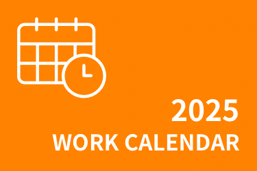 THOUSLITE work calendar for 2025